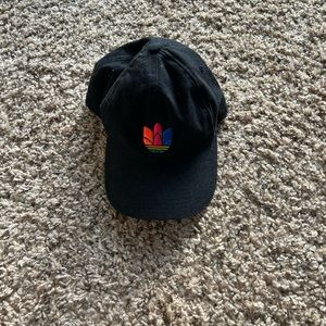 ADIDAS BLACK AND RAINBOW HAT
